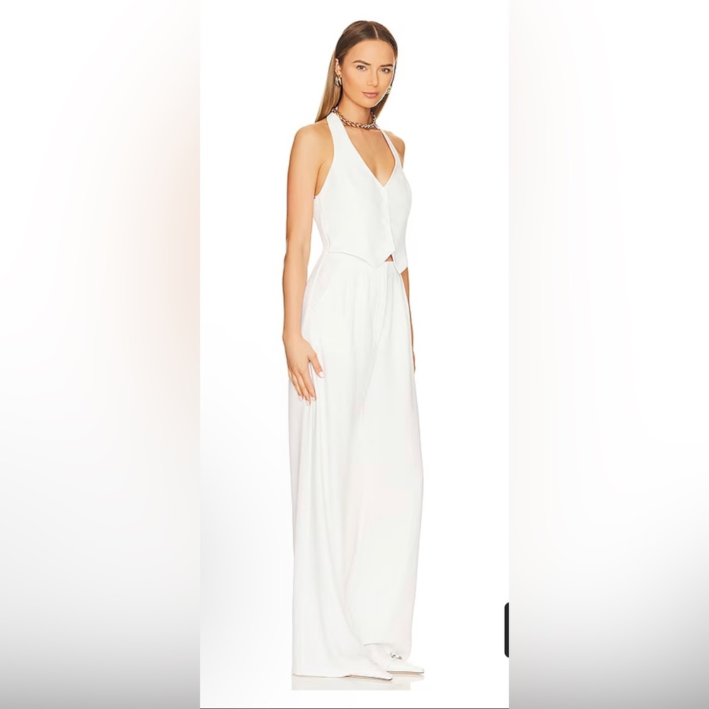 Amanda Uprichard Isadore Jumpsuit in Ivory